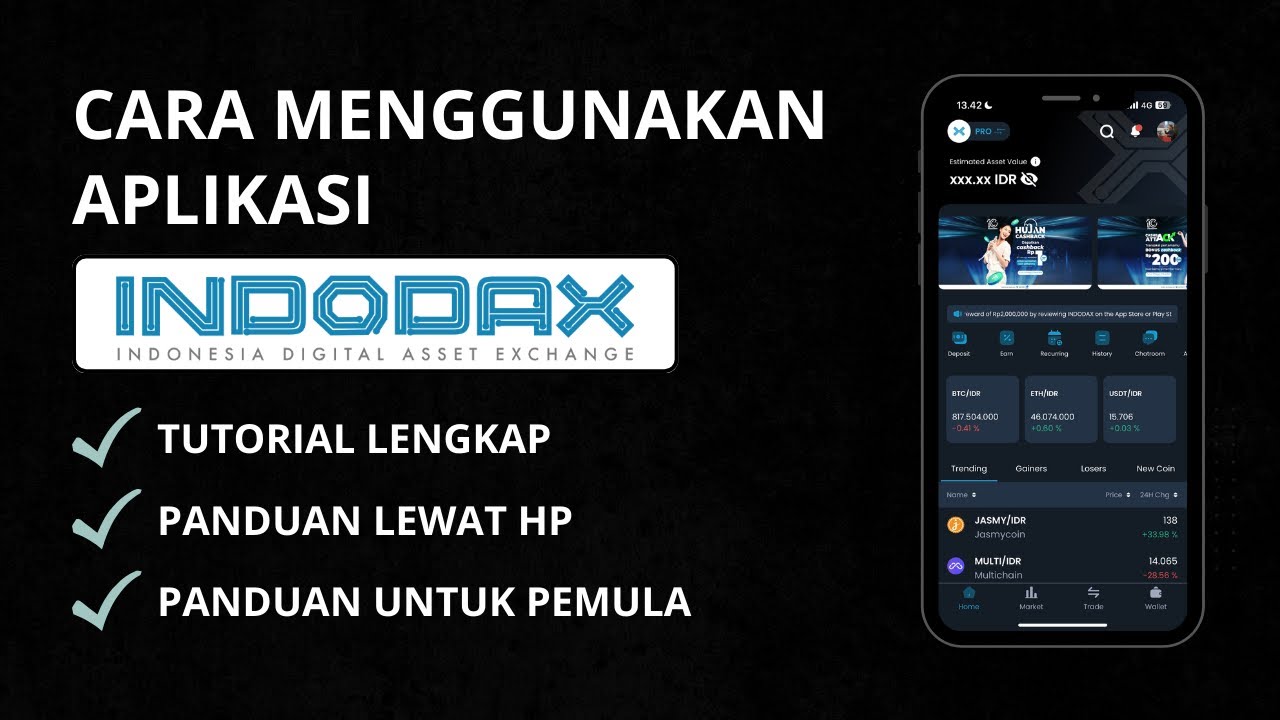 Cara Menggunakan Aplikasi Indodax Untuk Pemula | Panduan Lengkap Indodax