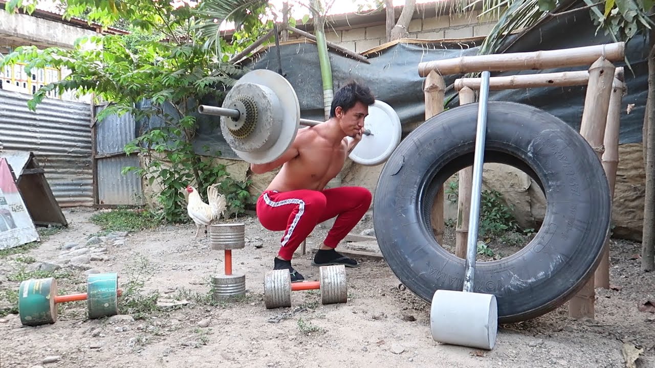MY HOMEMADE VILLAGE GYM LEG WORKOUT