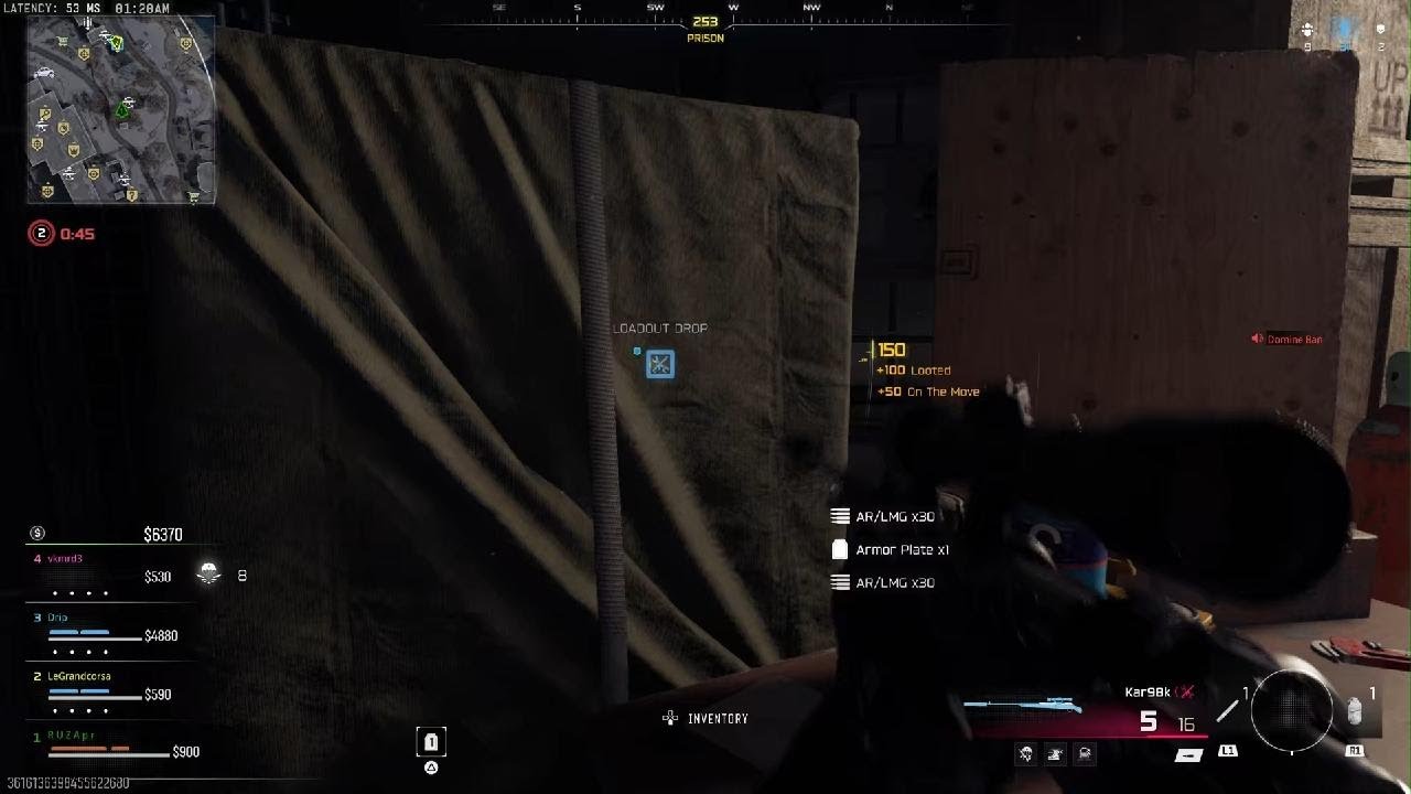 With sniper loadout