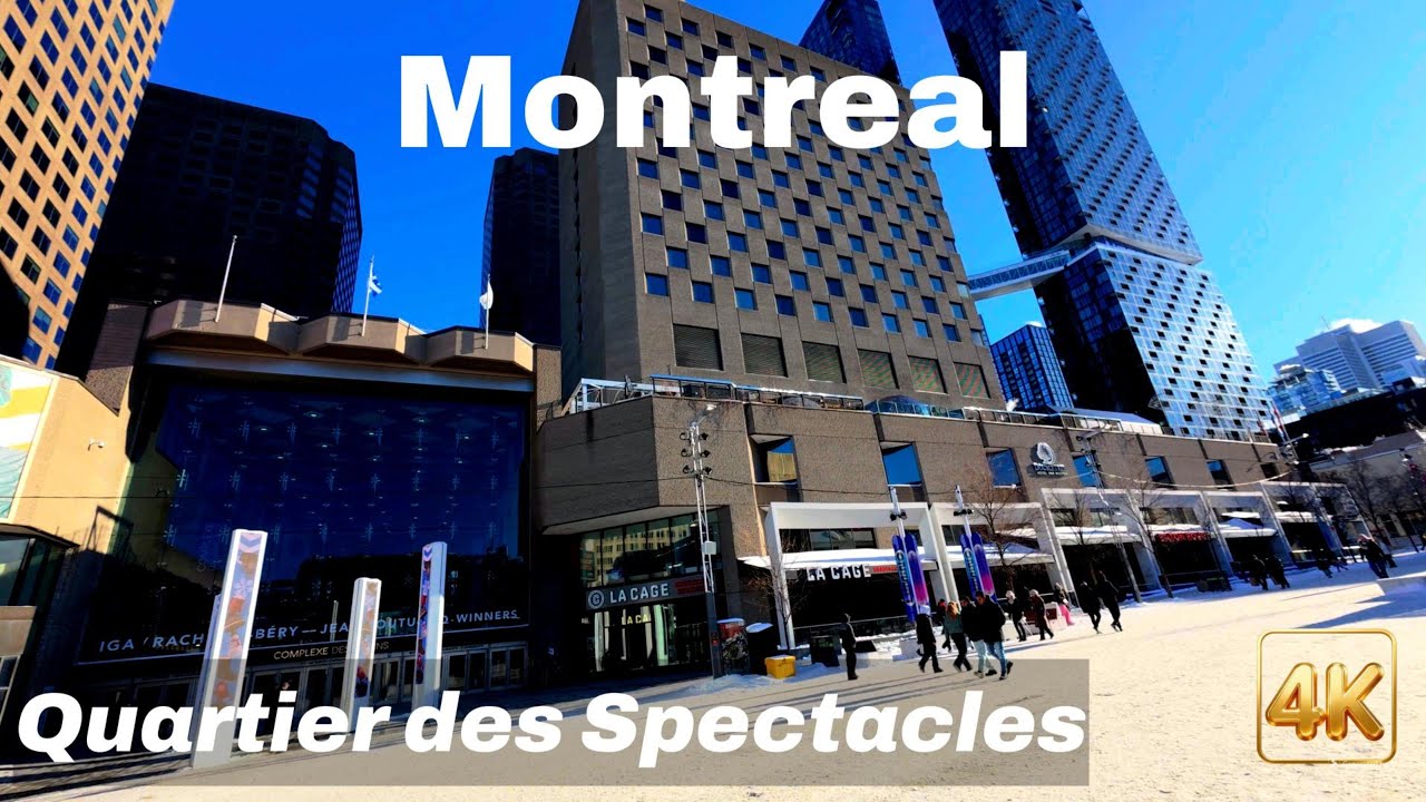 Walk Through Quartier des Spectacles | Place des Arts Montreal Walking Tour