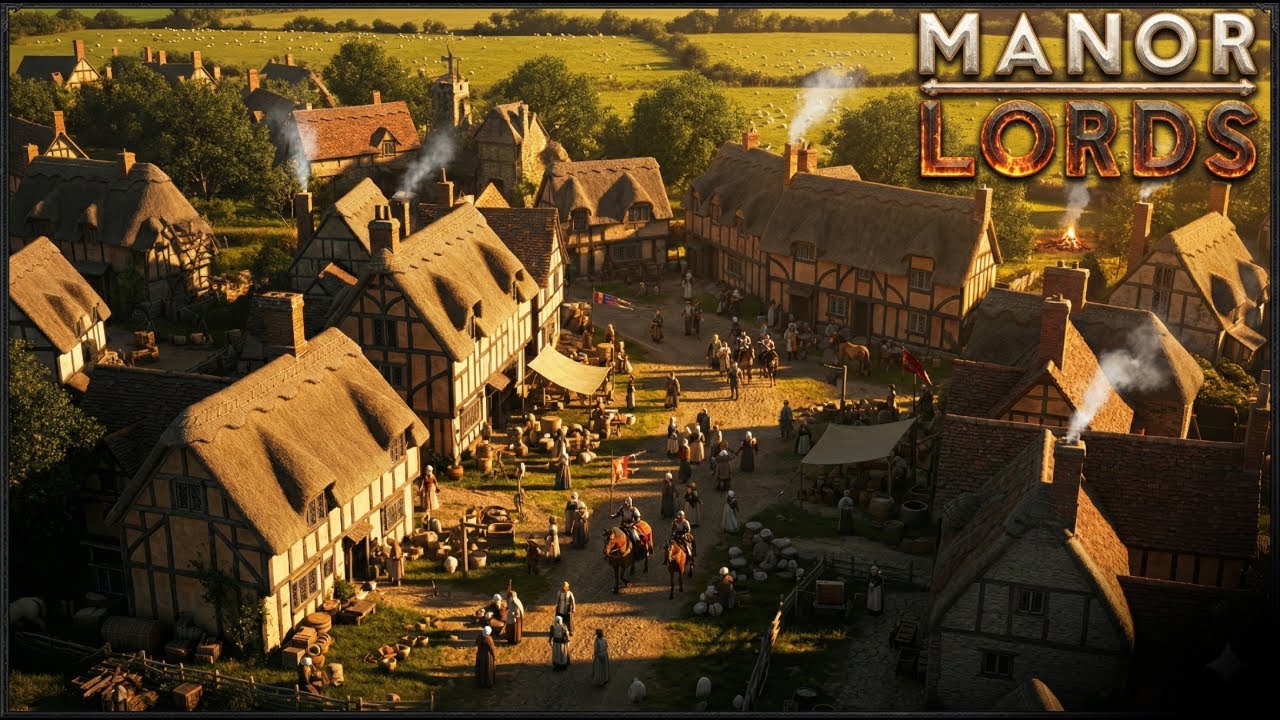 Realistic English 14th Century Manor Lords Village Build