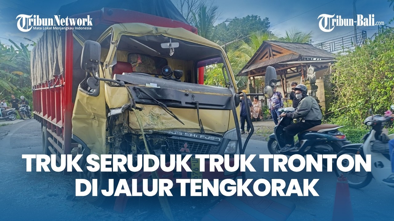 Kecelakaan Beruntun Truk Seruduk Truk Tronton di Jalur Tengkorak Jembrana Bali
