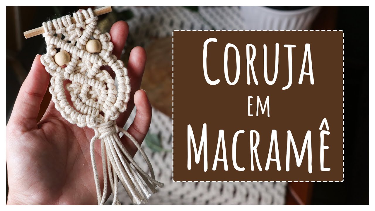 🦉🧲 Coruja em Macramê – Chaveiro ou Ímã Decorativo!