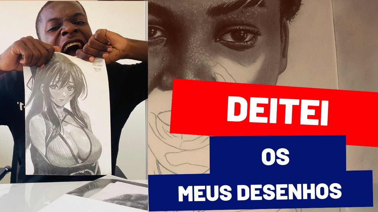 Deitei os meus Desenhos 😱😱(Desenho Realista)