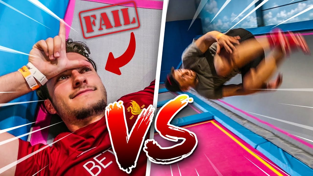LUCAS VS LARS TRAMPOLIN CHALLENGE !!