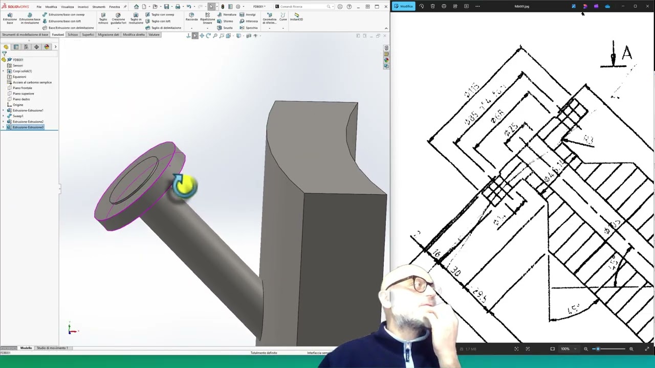 ⚡🌈👑 #solidworks #mega #portasensore #parte02