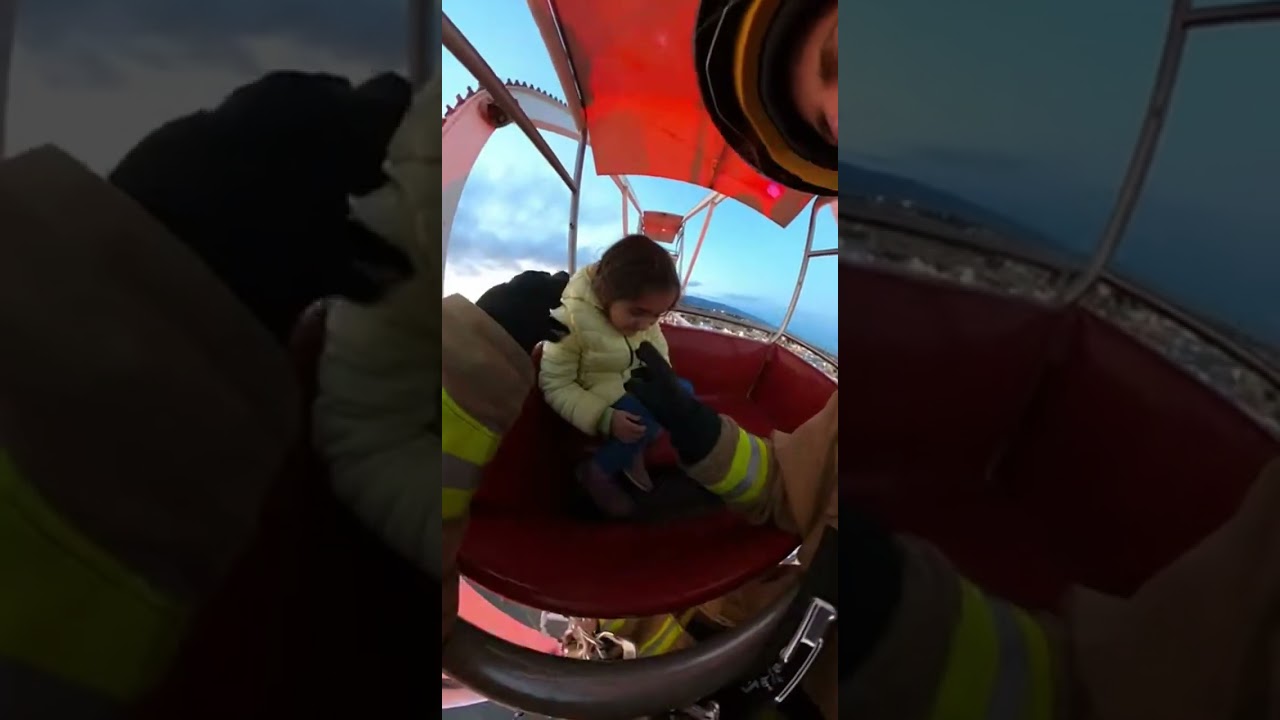 Ferris Wheel Malfunctions at the Top &mdash; Firefighter Climbs Up to Save a Girl 😱🚒