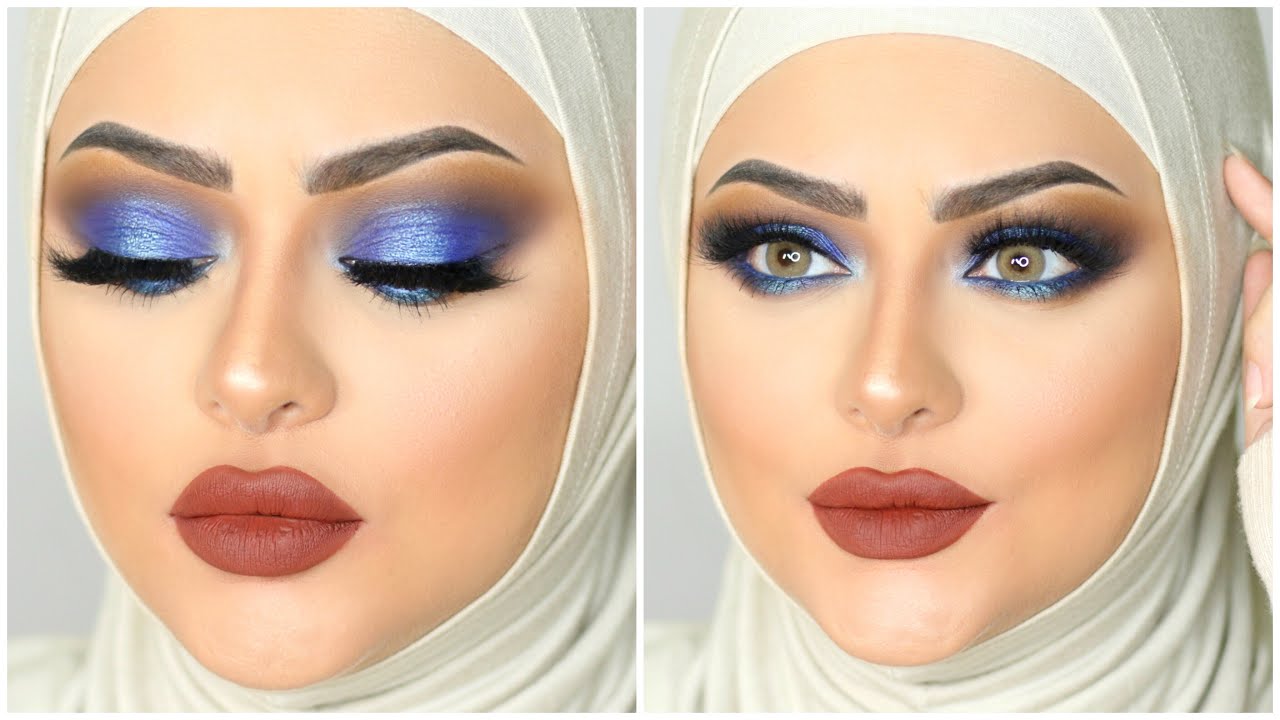 Blue Smokey Eyes | MARWA YEHIA |مكياج سموكى ازرق مع مروة يحيي