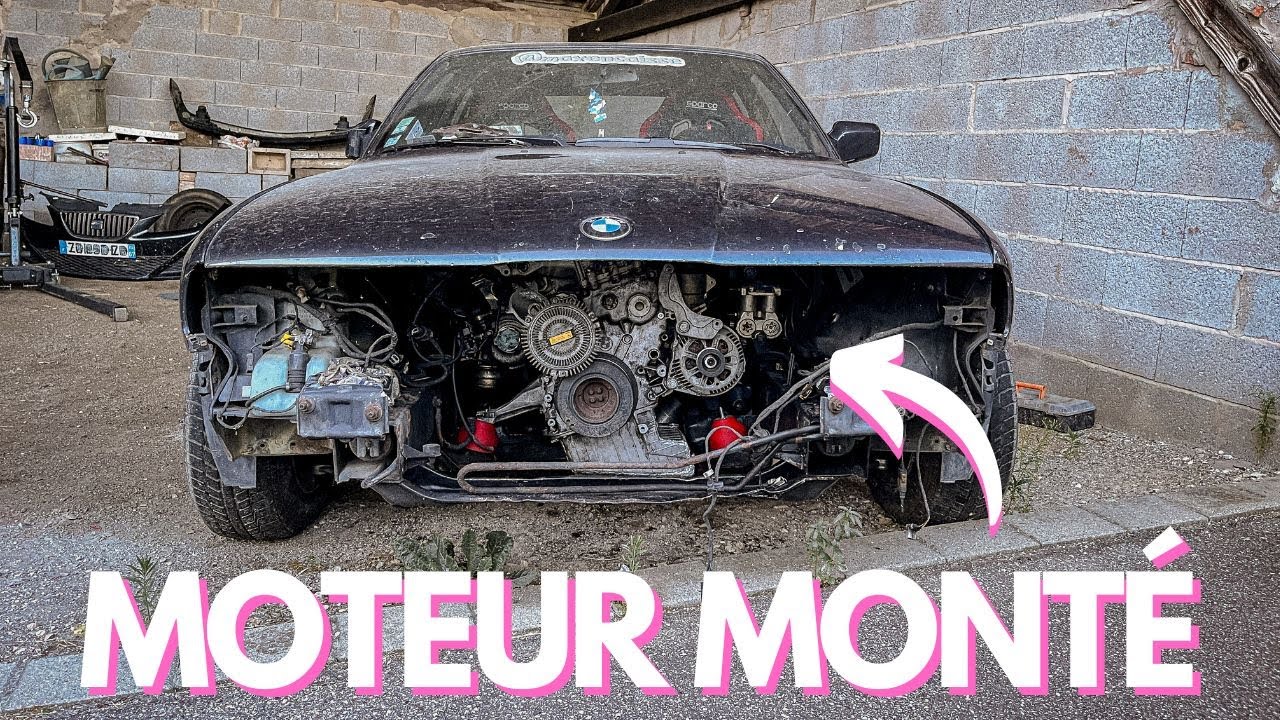 Ça roule (presque): Le moteur est monté! | DRIFTWAGEN | SWAP M57 BMW E34