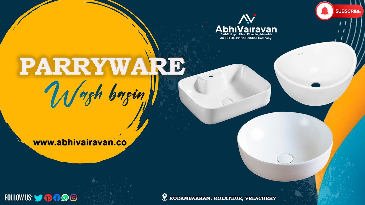 Enhance Your Bathroom style with Parryware Washbasins | Abhi Vairavan | Parryware