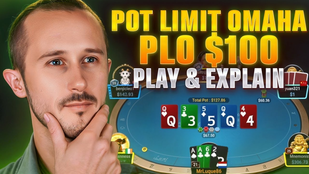 Pot Limit Omaha PLO $100 Play & Explain #poker