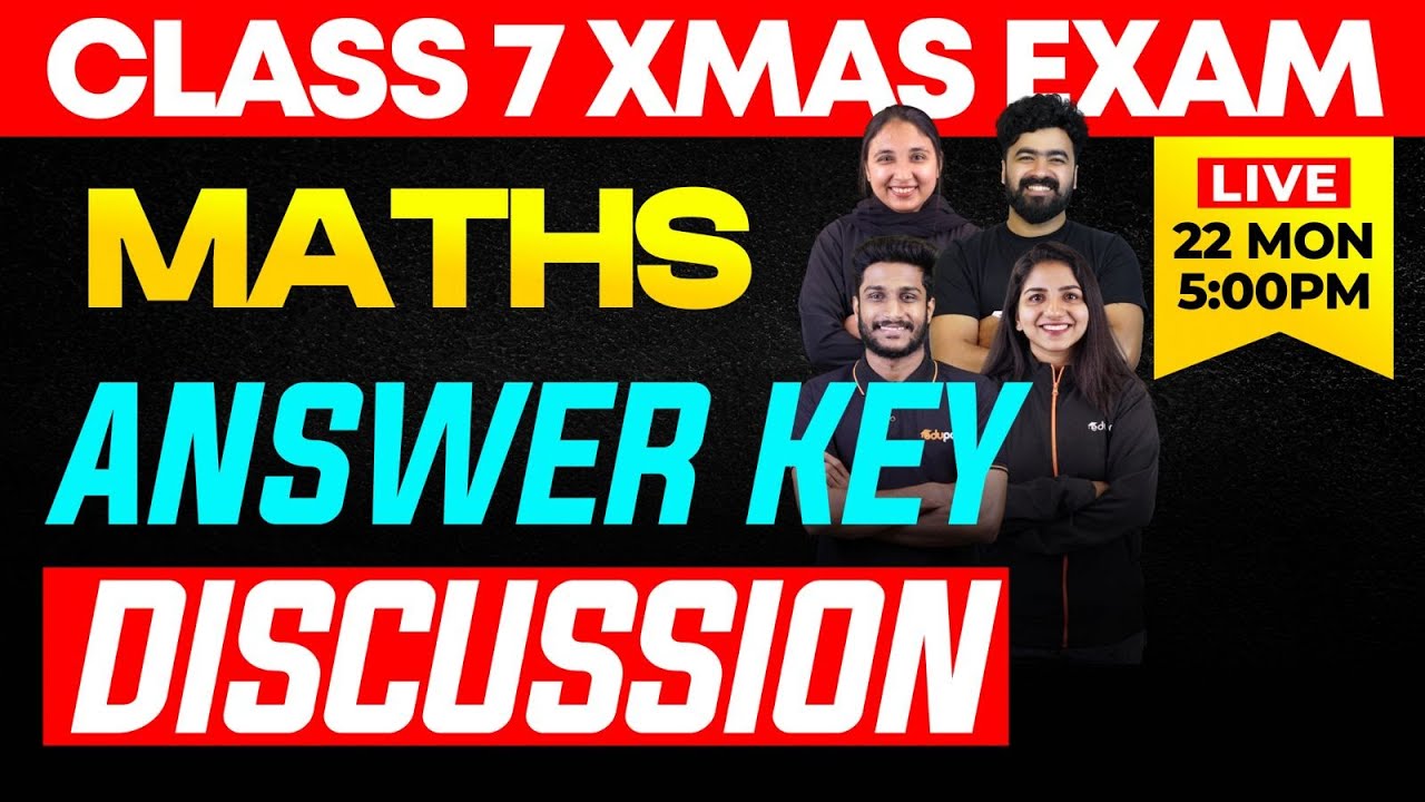 Class 7 MATHS | Answer Key Discussion