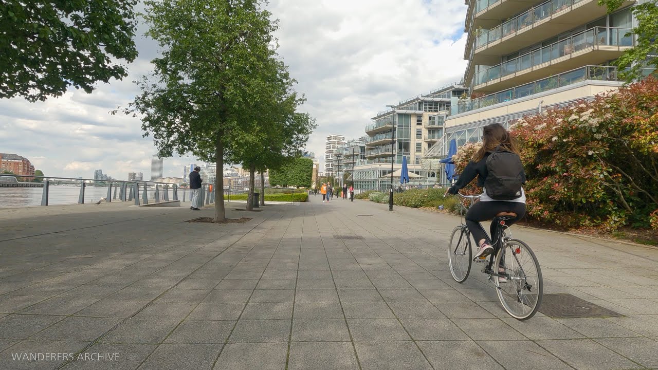 Cycling in London: Putney to Trafalgar Square via Thames Path [4K] ロンドン：パットニーからトラファルガー・スクエアまで自転車で