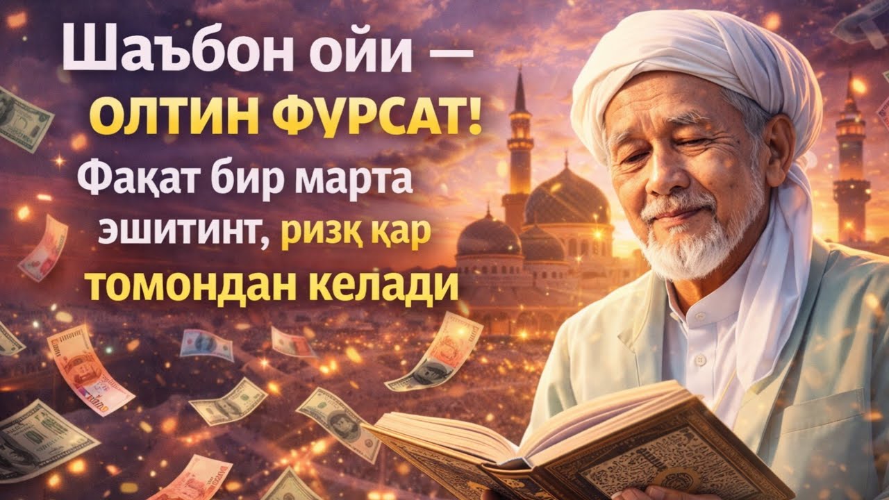 Шаъбон ойи — олтин фурсат! Фақат бир марта эшитинг, ризқ ҳар томондан келади