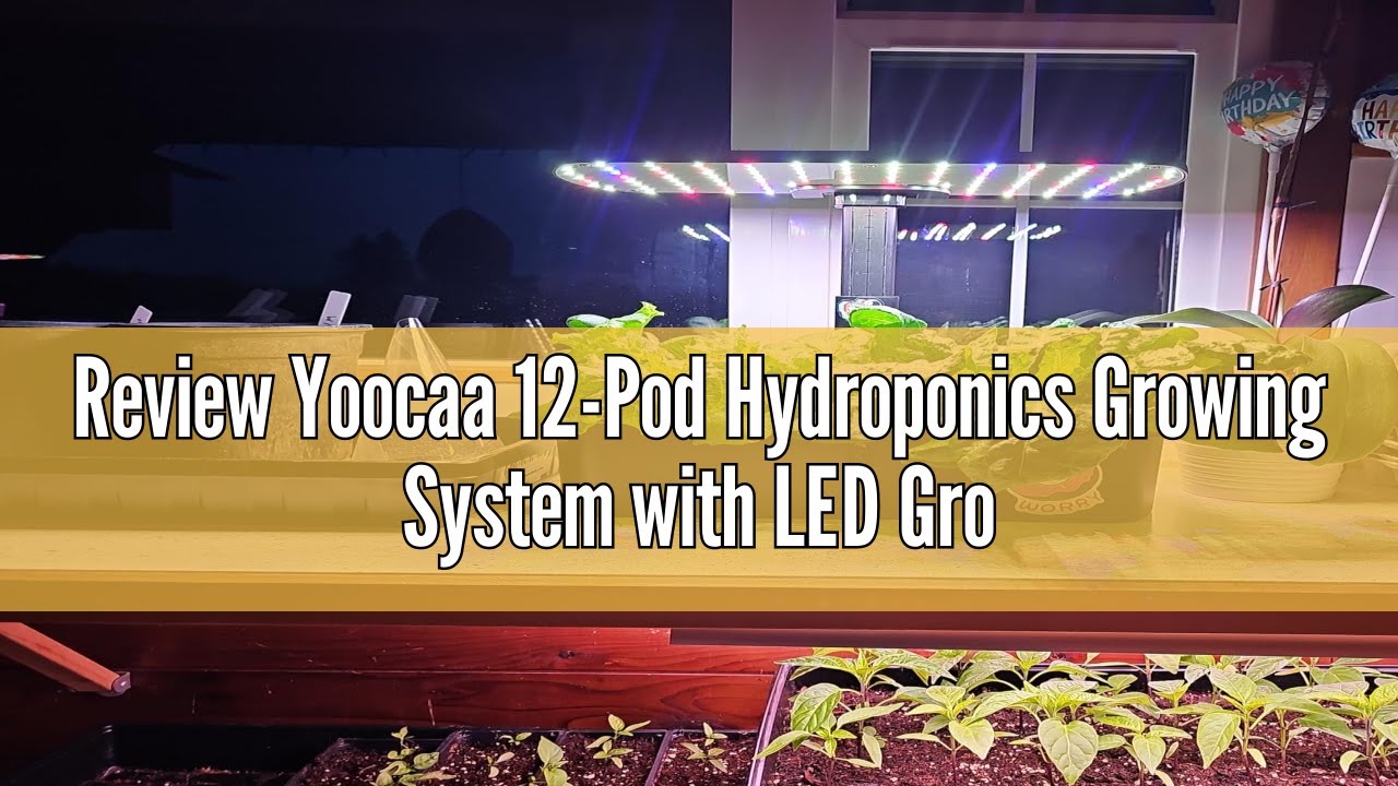 Review Yoocaa 12-Pod Hydroponics Growing System with LED Grow Light & Automatic Timer, Adjustable He