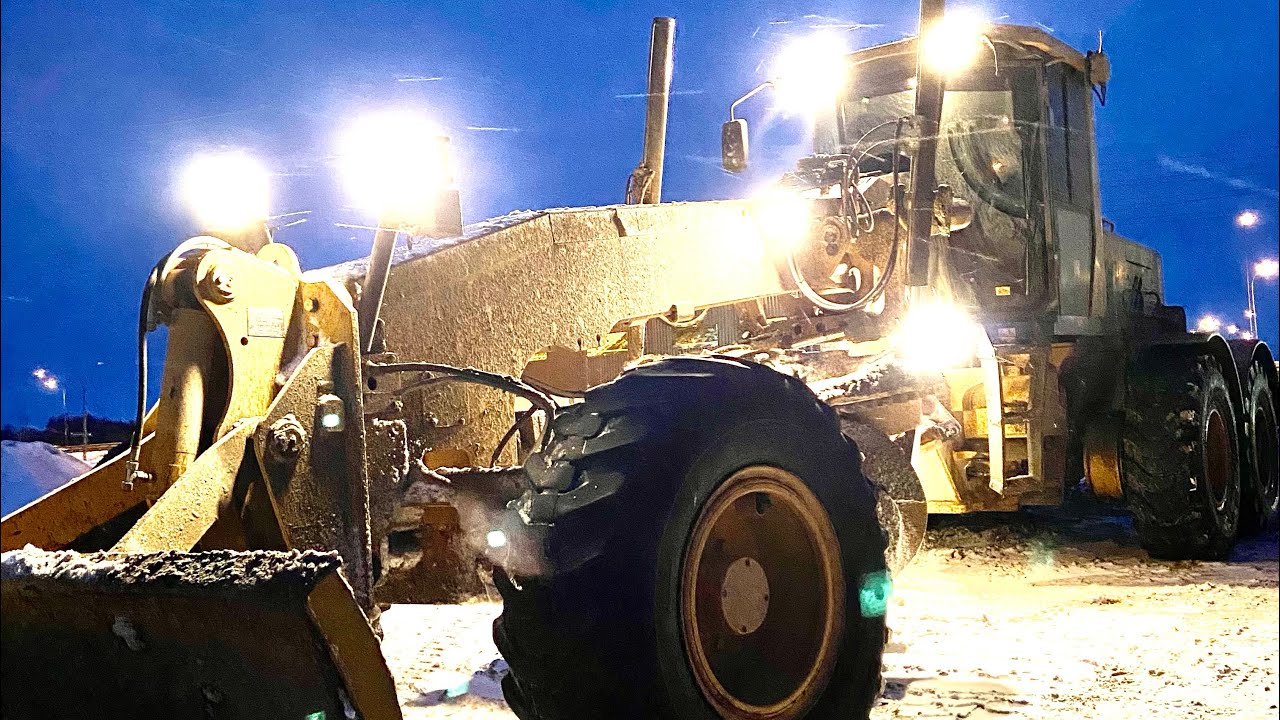 Уборка снега. Автогрейдер SDLG 9190