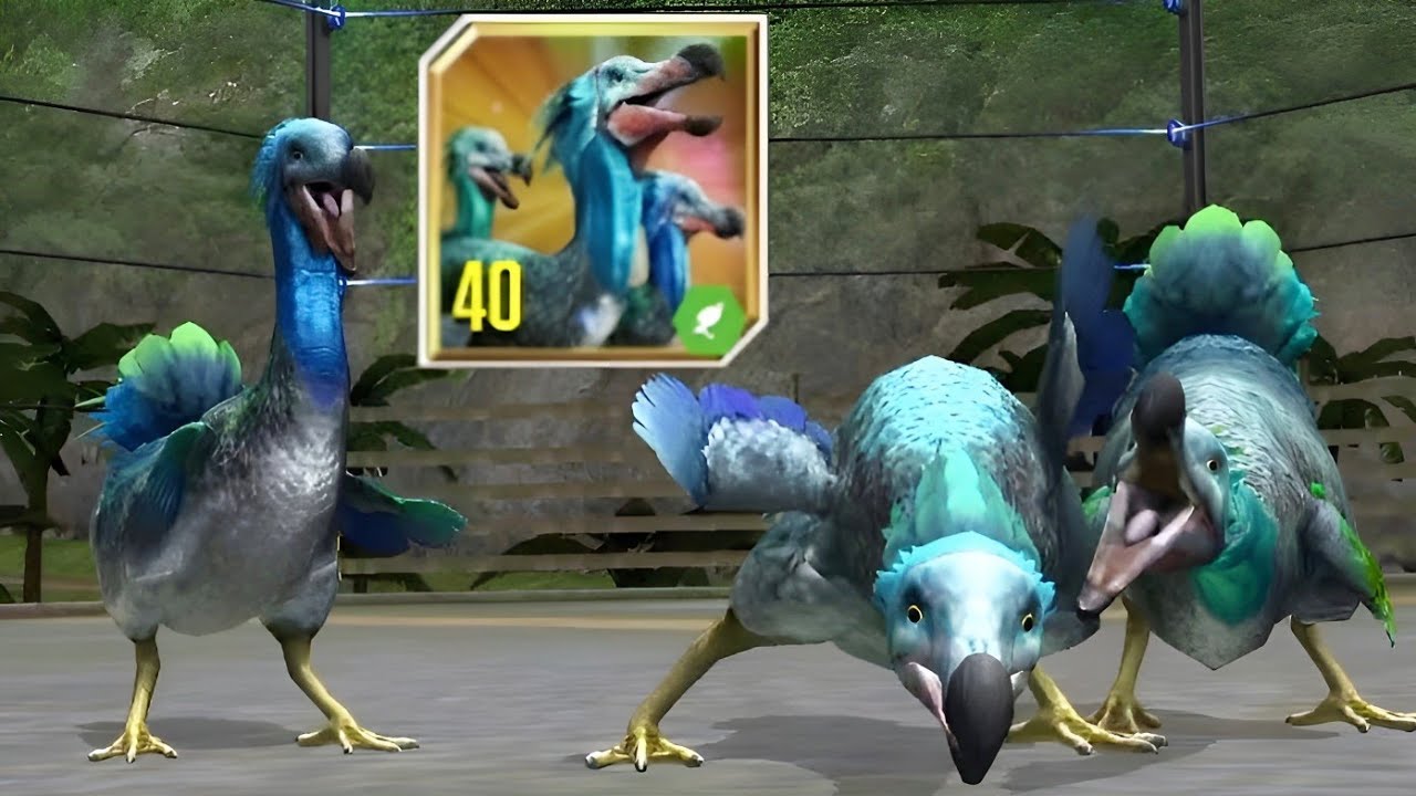 NEW DODO UNLOCKED MAX LEVEL 40 FIRSTLOOK PVP BATTLES!! Jurassic World The Game