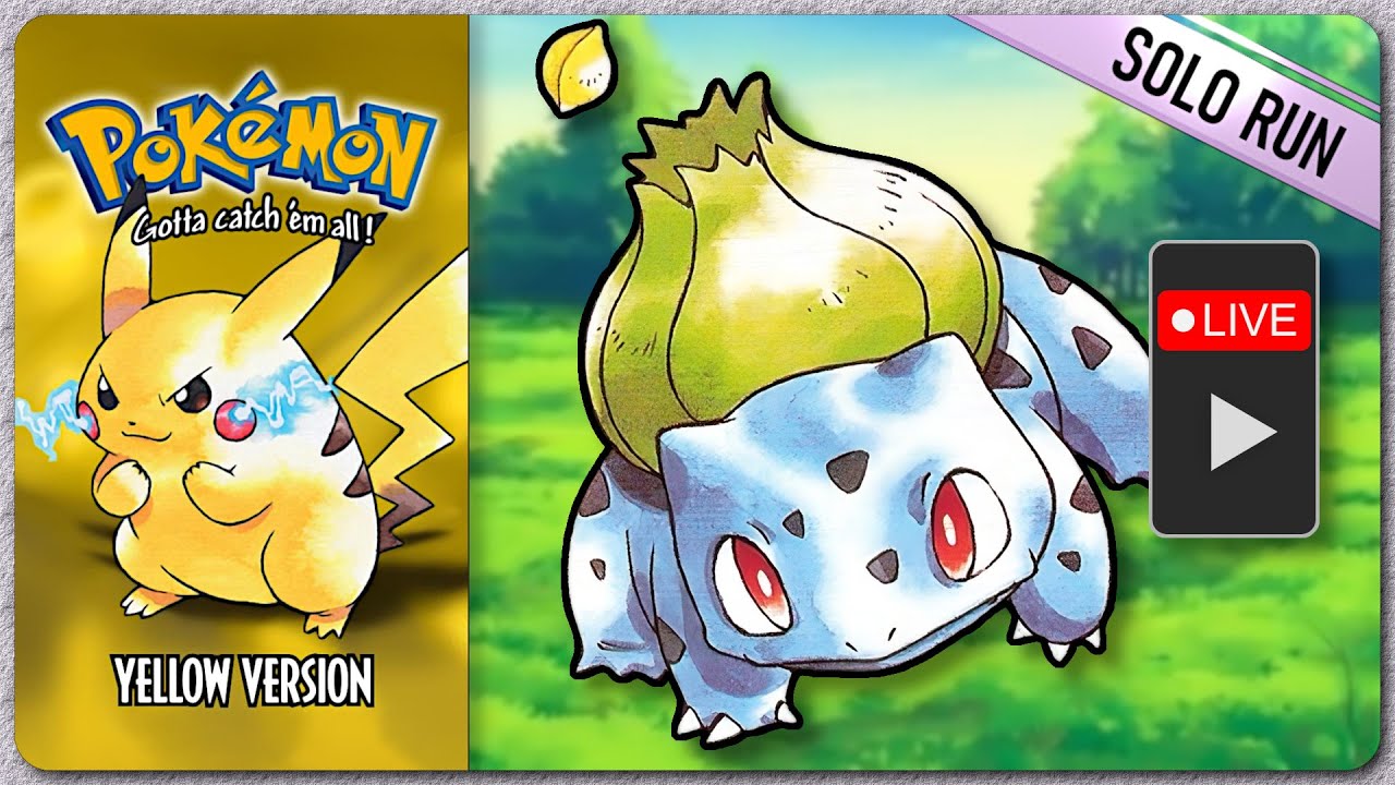 Pok&eacute;mon Yellow Bulbasaur Solo Run Vertical Live