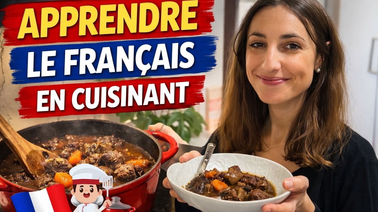 Apprendre le français en cuisinant 🇫🇷 | Le bœuf bourguignon (vocabulaire de la cuisine)