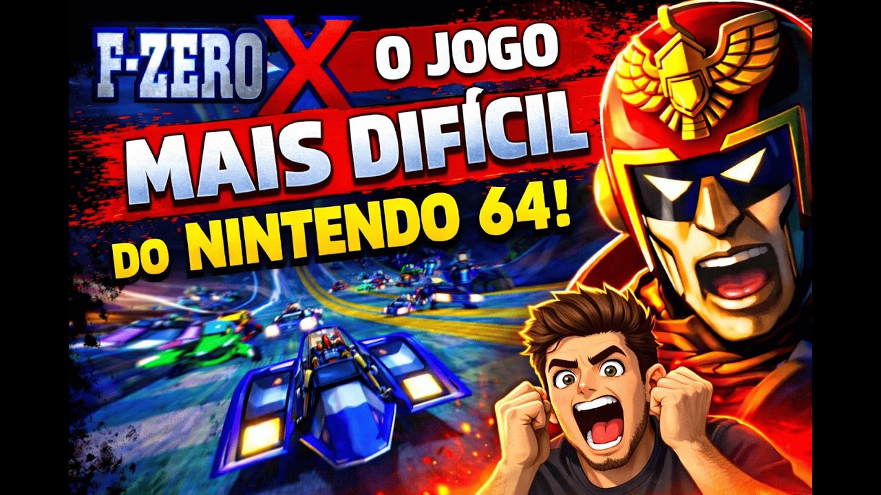 É IMPOSSIVEL FICAR EM 1º LUGAR NESSE JOGO ?! Gameplay F-ZERO X do N64