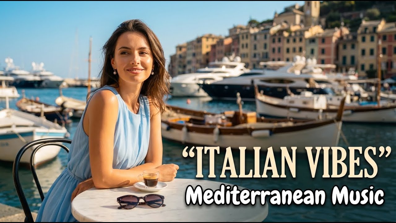 Scenic Italy 4K 🇮🇹 Mediterranean Music 2+ Hours | Amalfi Coast & Lake Como Ambience