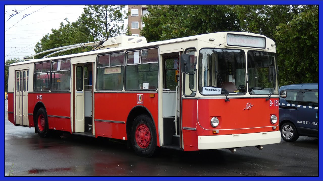Поездка на троллейбусе ЗиУ-9 в Сегеде, Венгрия