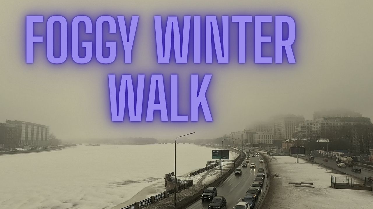 Foggy St. Petersburg: A Moody Winter Walk from Vyborg Side to Petrograd Side (4K)