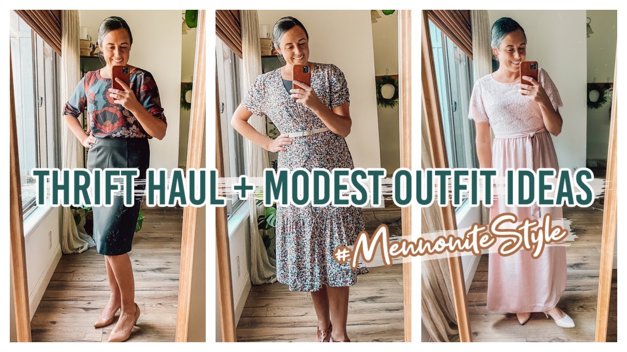 FALL THRIFT HAUL | MODEST OUTFIT IDEAS | MENNONITE MOM
