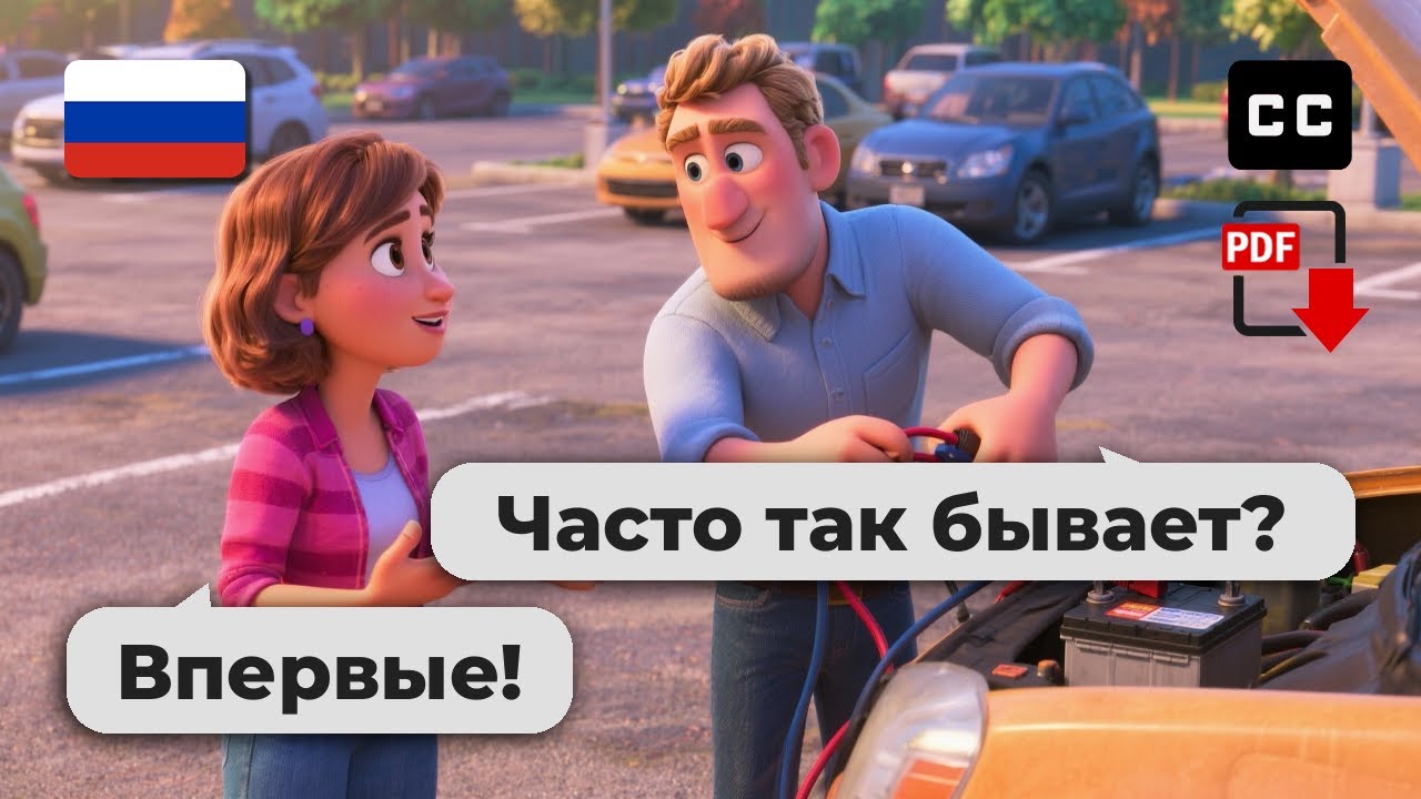 Легкий русский разговор – 🔋 Запуск машины и беседа Уровень новичка (A2-B1)