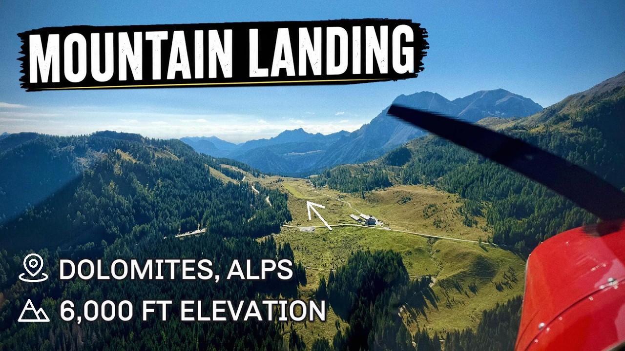 6000 ft Mountain Strip Takeoff – High Altitude Aviation Challenge in the Dolomites
