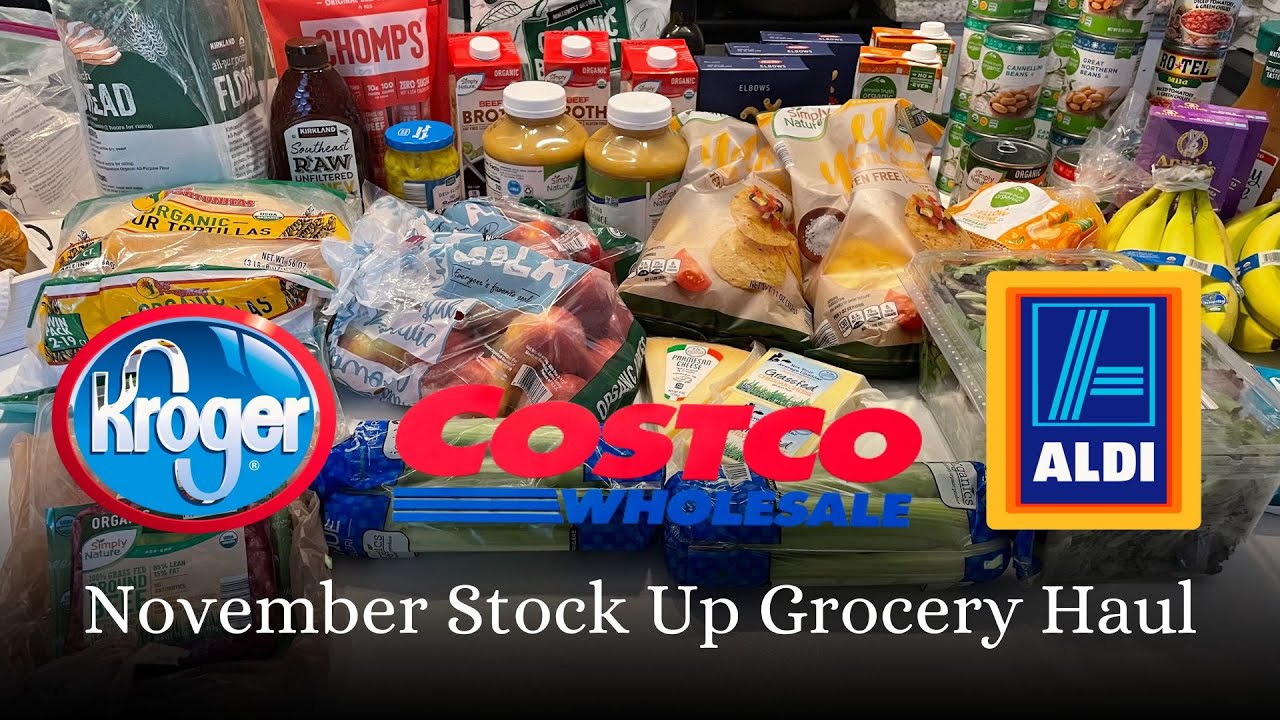 COSTCO, ALIDI & KROGER Stock Up Grocery Haul w/ PRICES // November 2024