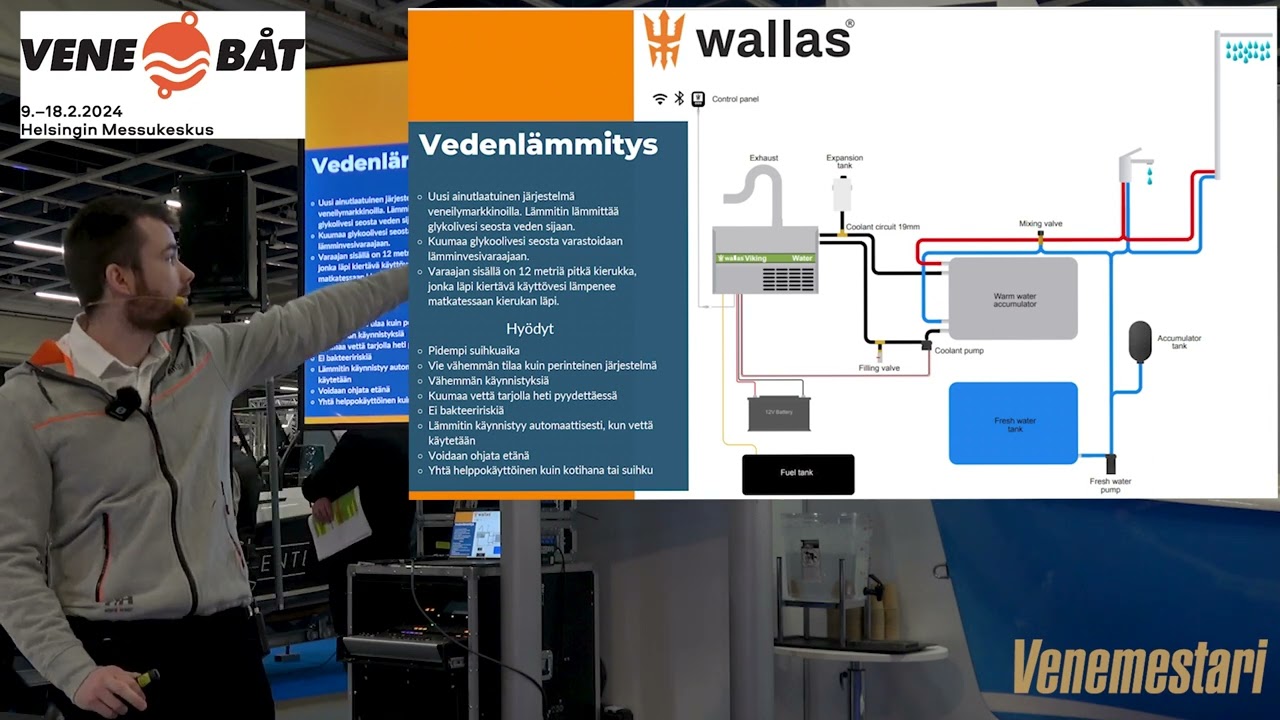 Vene 24 Båt, Venemestarin Telakka: Dieselkäyttöinen vesilämmitin