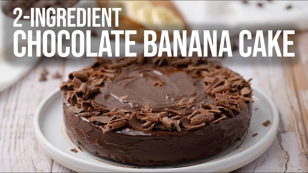2-Ingredient No Bake Chocolate Banana Cake
