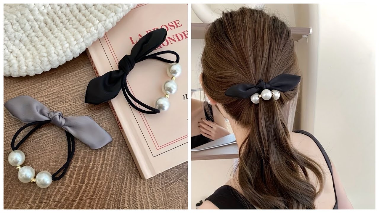 ✨diy pearl hair tie ✨hair accessories making for girls✨