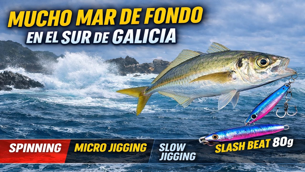 Mucho mar de fondo en el sur de Galicia | Spinning, micro jigging y slow jigging desde embarcación
