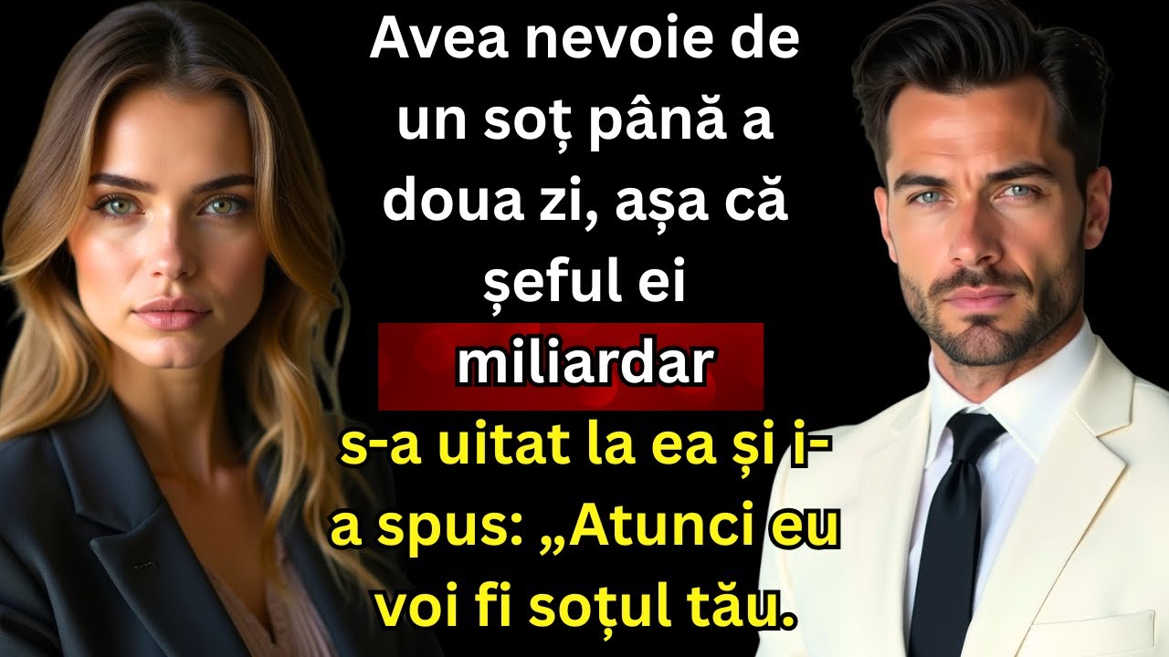 Trebuia să se mărite până mâine, iar șeful ei miliardar i-a spus: «Pot fi soțul tău.