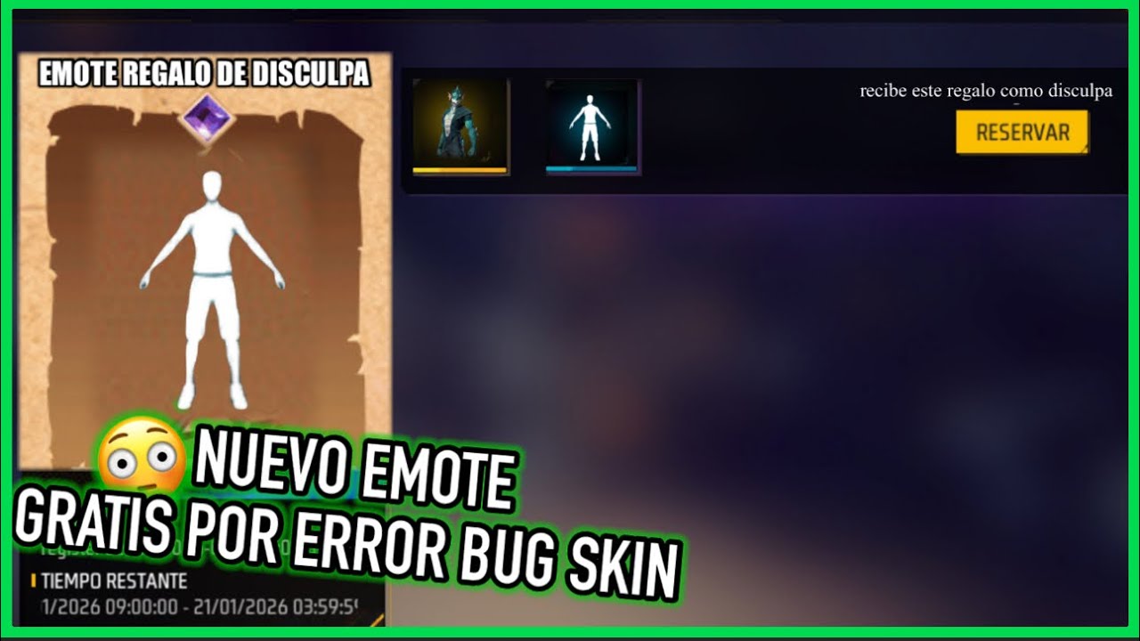 Nuevo Emote de Regalo Disculpa Error Skin Bug en FF Latam 🧐 | JORGEPLAYED