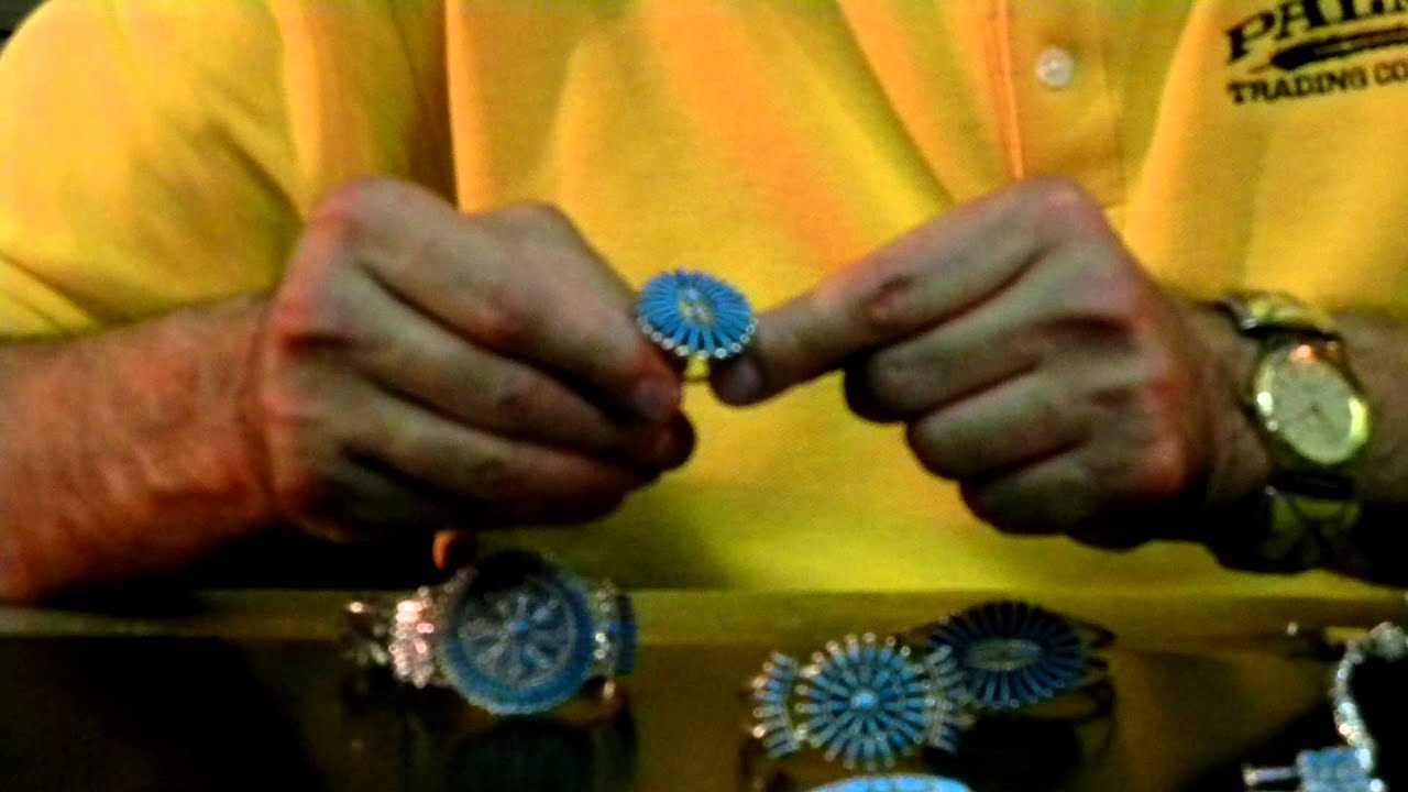 Turquoise Needlepoint and Petit Point Jewelry From The Zuni Pueblo