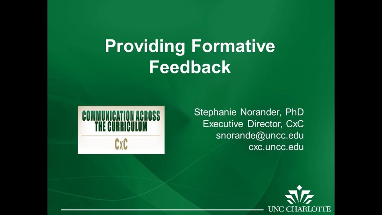 Providing Formative Feedback (1/16/2018)