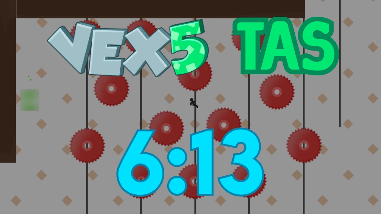 [TAS] Vex 5 beaten in 6 minutes | Vex 5 any% all levels in 6:13.93