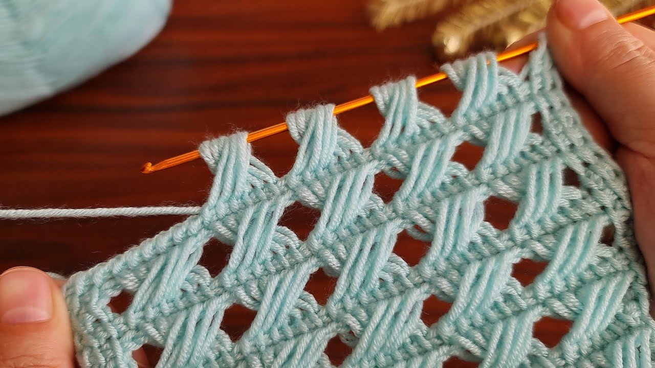 Wow!... 😇 Super Easy Tunisian Knitting - Tunus İşi Örgü Modeline Bayılacaksınız...