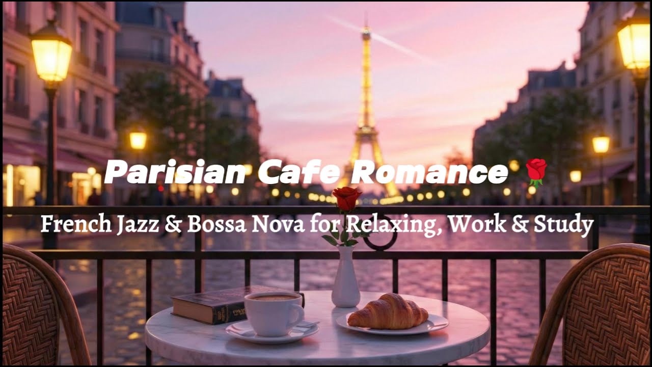 Parisian Cafe Romance 🌹 French Jazz & Bossa Nova for Relaxing, Work & Study