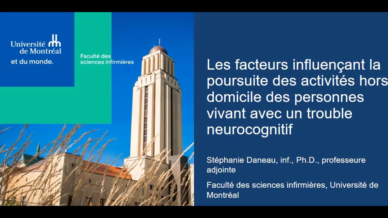 Facteurs influençant la poursuite des activités hors domicile des personnes âgées vivant avec un TNC