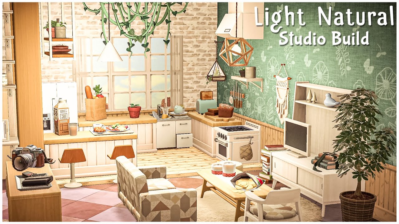 Light Natural Studio Apartment ACNH Speed Build