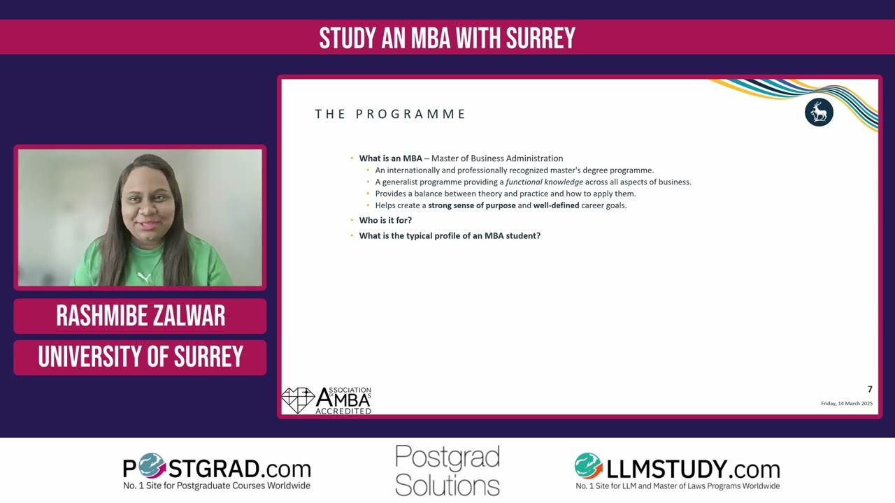 Study an MBA with Surrey