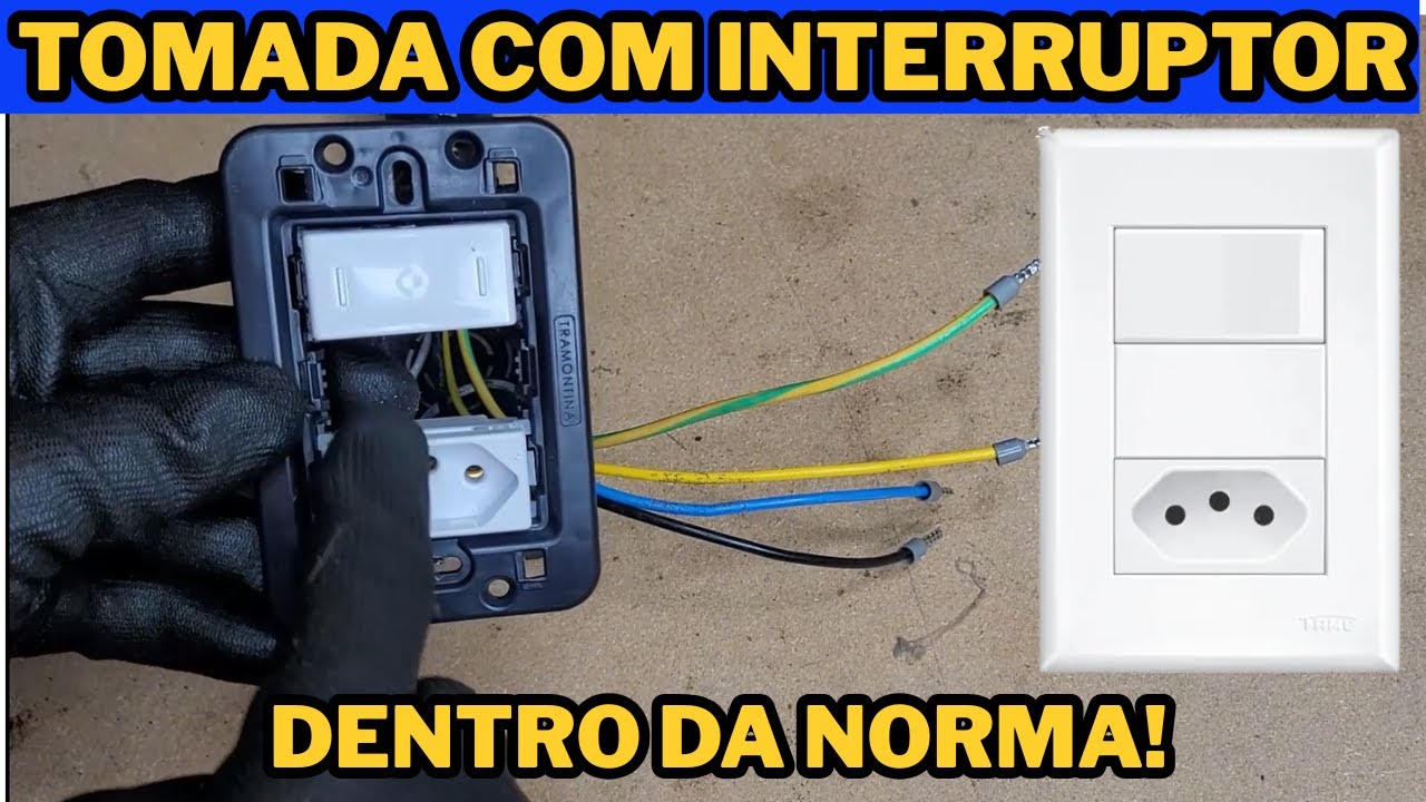 DUAS FORMAS DE LIGAR INTERRUPTOR E TOMADA CORRETAMENTE NORMA NBR5410 | SURPRESA NO DECORRER DO VÍDEO