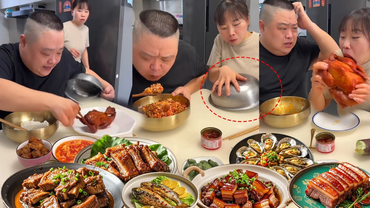 小氣老公拿小燒雞騙我上當，其實我早看穿了，我吃超大燒雞氣死他【胖嫂美食】
