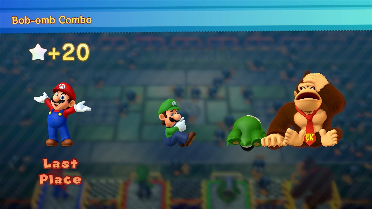 Mario Party 10 - Mario vs Luigi vs Spike vs DK - Haunted Trail