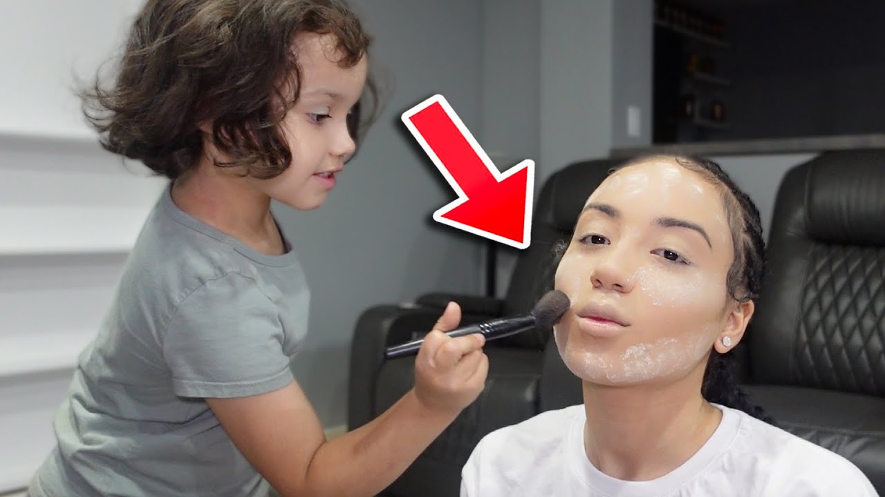 MY 5 YEAR OLD COUSIN DOES MY MAKE UP ! ❤️