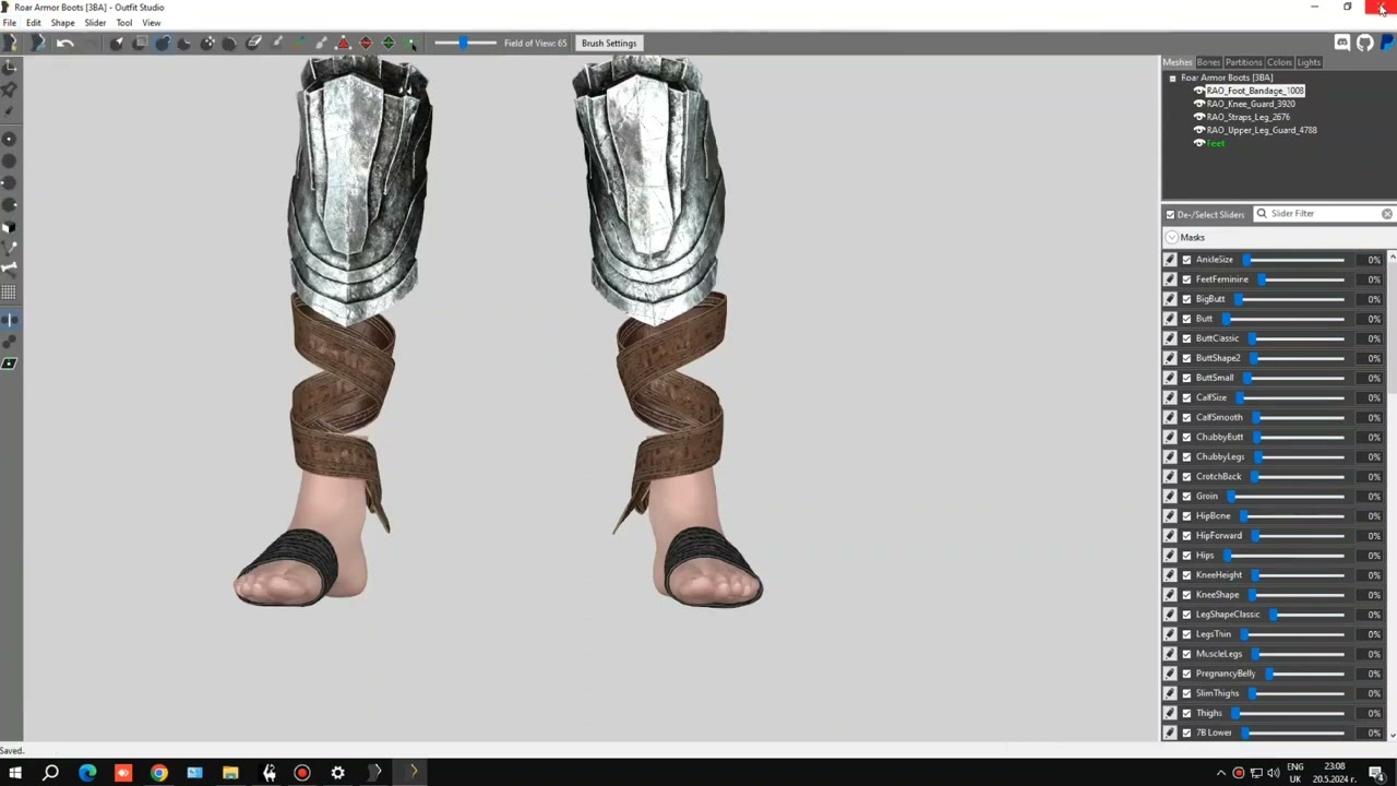 Skyrim BodySlide FemDAZFeet Sliders Tutorial